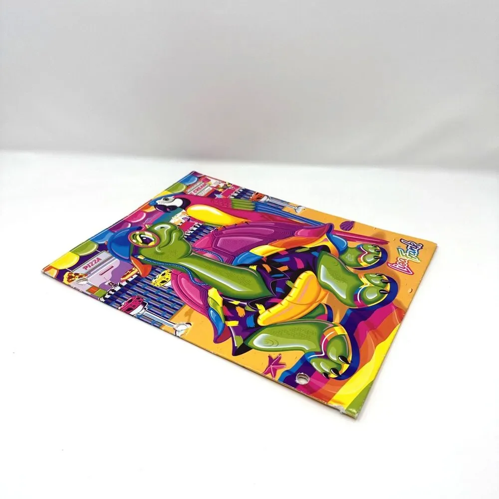Lisa Frank Trendy Turtle Parrot Macaw Beach 2 Pocket Folder